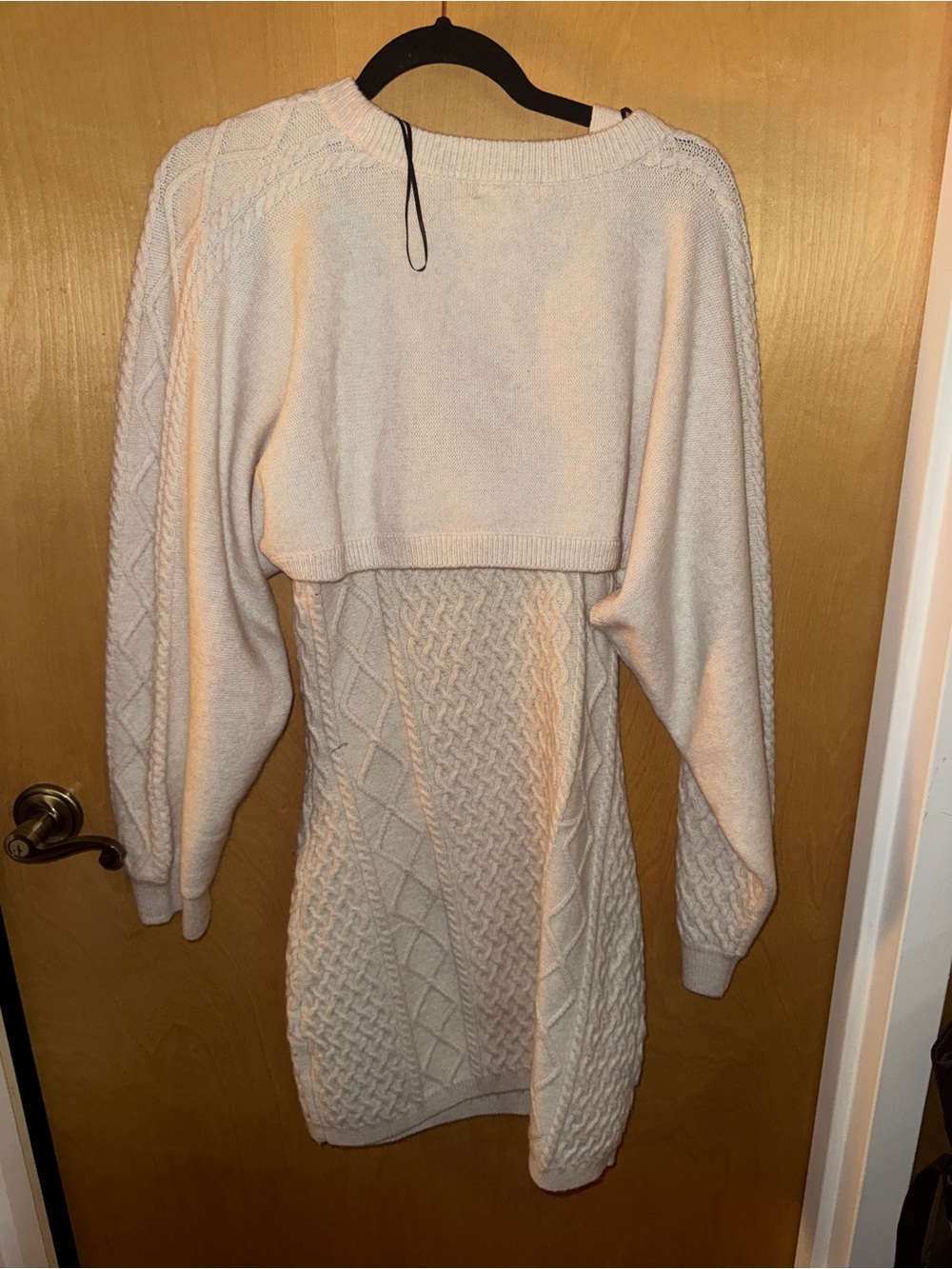 H&M Two-Piece Cream Cable-Knit Mini Dress - Picture 2 of 5